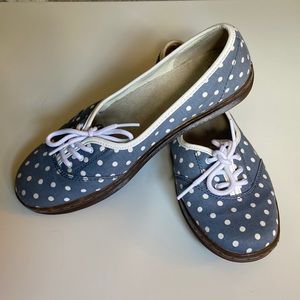 Dr Martens Portobello Blue Polka Dot Flats